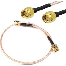 Defne Store 30 cm RG316 Sma Erkek-Erkek Rf Kablo, 0-6ghz, 50 Ohms, 0.3db, Esnek