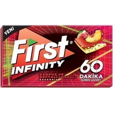 First Infinity 60 Dk Şeftali Karpuz Aromalı Şekersiz Sakız 27 gr