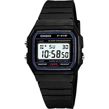 Defne Store F-91W-1DG Kol Saati; Standart, Digital, Siyah, Unisex