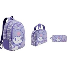 Defne Store Okul Çantası Seti; 3 Parça, Lila