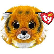 Defne Store Clawsby Tiger Beanie Ball 7 Cm, Sıkılabilir ve Koleksiyonluk Pelüş Oyuncak