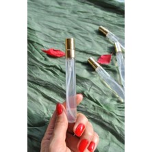 Defne Store 10 ml Boş Cam Parfüm Şişesi, Gold Kalem Tipi Tüp Sprey, 4 Adet
