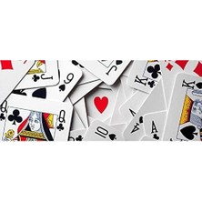 Standart Endeks Oyun Kağıdı Destesi, Poker Boyu, 2 Deste, Kırmızı ve Mavi