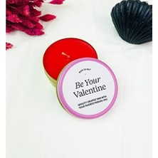 Prime Be Your Valentine Tasarımlı Kokulu Teneke Mum (Kırmızı)