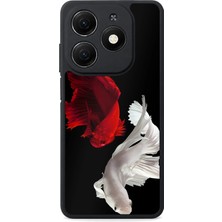 BG AKSESUAR Tecno Spark 20 Uyumlu Akvaryum Desenli Kamera Korumalı Darbelere Dayanıklı Kılıf