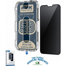 KVK iPhone 12/12 Pro - 9h Hayalet Full Cover Montaj Aparatlı Ekran Koruyucu Cam