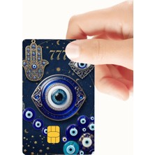 Huggy Craft Nazar Boncuklu 777 Temalı Kredi ve Banka Kartı Kaplama Sticker V2