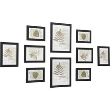 Prime Resim Çerçevesi Seti 10'lu, 20 x 25 cm Boyutunda 2 Fotoğraf, 13 x 18 cm Boyutunda 4 Fotoğraf, 10 x 15 cm Boyutunda 4 Fotoğraf, Siyah