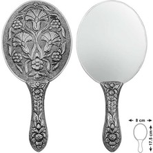 Defne Store Gümüş Karanfi Motifli El Aynası