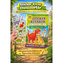 Defne Store Sticker Kitabım Dinozorlar, 60 Renkli ve Eğitici Çıkartma ile Etkinlik Kitabı