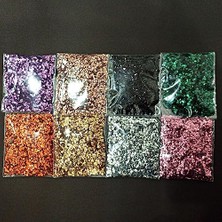 Defne Store Hobiflex Glitter Elmas Model Süsleme Pulu Nail Art Makyaj Sim Set 15 Gram x 8 Renk 120 Gram