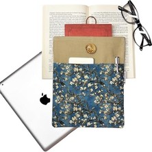Defne Store Kitap ve Tablet Taşıma Çantası, Book Sleeve, Ebook Bag, Badem Ağacı