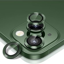 Defne Store iPhone 13 ve 13 Mini Kamera Lens Koruyucu 2'li Set Köknar Yeşili