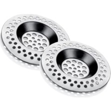 Defne Store Banyo/küvet Delikleri Gider Temizliği Uzun Ömürlü Metalik Süzgeç 2'li 8 cm Lavabo Süzgeci Evye Süzgeç Set Pratik Mutfak Aleti