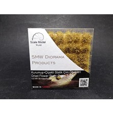 Defne Store Statik Çim Öbeği 6,5 mm Kurumuş Çiçekli Diorama