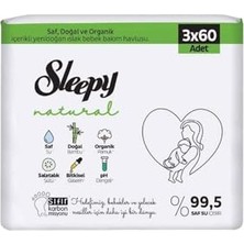 Defne Store Natural Yenidoğan Islak Mendil, 60 Yaprak, 3'lü Paket