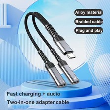 Store Type-C To 3.5mm Kulaklık ve Type-C Şarj Dönüştürücü Adaptör