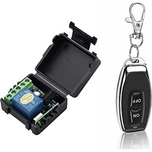 Defne Store Ev 433 Mhz Dc 12 V 1ch Kablolu Uzaktan Anahtar Röle Alıcı Verici Evrensel Uzaktan Kumanda Anahtarı Modülü ve Rf Verici Uzaktan Kumandalar 1527 Açık-Kapalı-1