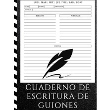 Defne Store Cuaderno De Escritura De Guiones: Diario De Escritura De Guiones Para Llevar Un Registro De La Fecha; La Hora, La Localización, El Título, El Reparto, Guionistas ǀ 8.5 x 11 Pulgadas, 120 Páginas