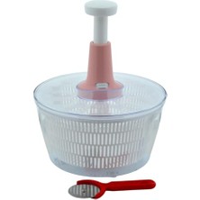 Defne Store Manuel Üstten Basmalı Sebze Salata Kurutucu 5 L. ve Hamur Kesme Ruleti (7X16,5 Cm)