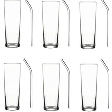 Defne Store Cam Pipetli Votka, Limonata ve Meşrubat Bardağı Seti, 12 Parça