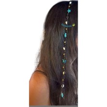 Defne Store Saç Ipi&deniz Yıldızı Kaplumbağa Boncuk Detaylı Saç Tinsel