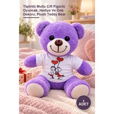 Yenilig 1 Adet Peluş Ayıcık – Tişörtlü Mutlu Çift Figürlü Oyuncak, Hediye ve Oda Dekoru, Plush Teddy Bear