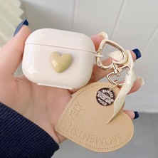 Store Airpods Pro Için Kılıf Süslü Kalp Desenli Bej [airpods Pro ile Uyumlu Kılıf - Bej]
