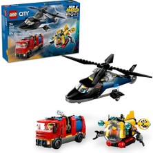 Defne Store City Helikopter, Itfaiye Kamyonu ve Denizaltı Karışımı 60462 Yapım Seti