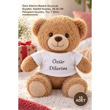 Yenilig 10 Adet Peluş Oyuncak Tişörtü – Özür Dilerim Baskılı Oyuncak Kıyafeti, Kaliteli Kumaş, 25-30 cm Peluşlara Uyumlu, Toy T-Shirt