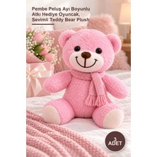 Yenilig 3 Adet Peluş Oyuncak Ayıcık – Pembe Peluş Ayı Boyunlu Atkı Hediye Oyuncak, Sevimli Teddy Bear Plush