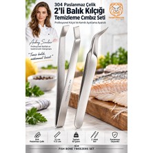 Transformacion 2'li Balık Kılçığı Temizleme Cımbız Seti Profesyonel Kılçık Ve Kemik Ayıklama Aparatı  304 Paslanmaz Çelik 723725