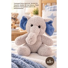 Yenilig 4 Adet Peluş Fil – Yumuşak Peluş Oyuncak, Sevimli Fil Tasarım, Hediye ve Oda Dekoru, Plush Elephant, Karışık Renk 24X13 cm