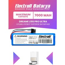 Electroll Dreame L10S Pro Ultra Uyumlu Batarya 7000MAH Pil Robot Süpürge Bataryası (DREL10SPU)