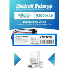 Electroll Dreame L10S Ultra Uyumlu Batarya 5200MAH Robot Süpürge Bataryası (RLS6LADC)