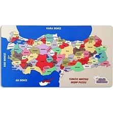 Defne Store Ahşap Türkiye Haritası Puzzle, Eğitici Ahşap Oyuncak