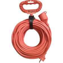 Defne Store Kablo, Seyyar Uzatma Kablosu - 3x1.5 Mm² Kalın Kesiti, IP44 Su ve Toz Korumalı Bylion Dış Mekan Uzatma Kablosu, Yüksek Görünürlüklü Turuncu (10M/20M Seçenekli) (10 Metre)