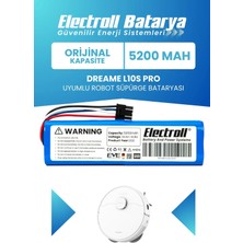 Electroll Dreame L10S Pro Uyumlu Batarya (Orijinal Kapasite) 5200MAH Pil Robot Süpürge Bataryası Değişimi