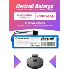 Electroll Dreame D9 Max Uyumlu Batarya (Maksimum Kapasite) 7000MAH Pil Robot Süpürge Bataryası Değişimi