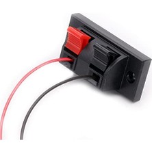 Defne Store Hoparlör, 2'li Terminal Soketi Panel Montaj Tip Yaylı Speaker Ses Kablo Bağlantı Birleştirme Konnektörü Ac 50V 3A 24-16 Awg