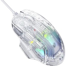 Defne Store S80 7200DPI 7 Tuşlu Rgb Şeffaf Optik Oyuncu Mouse