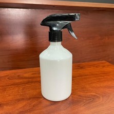 Defne Store 500 ml Siyah Tetik Spreyli Beyaz Plastik Şişe, 500 Cc, x 4 Adet