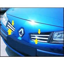 Defne Store Krom Ön Panjur 4 Prç. 2006-2010 Arası P.çelik Renault Megane 2 ile Uyumlu