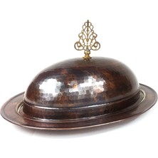 Bg Anatolia Hünkar Şişme Kapak Kayık Bakır Sahan Antik 30CM