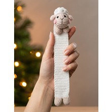 Huggy Craft Amigurumi Kuzu Figürlü Pamuklu Kitap Ayracı (Yüksek Kaliteli Malzeme, Detaylı Ince Işçilik)