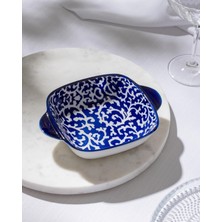 Bg Reve Bleu Reneta Kare Tabak - 17 cm - Mavi/beyaz