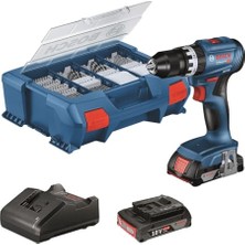 Defne Store Gsb 18V-45 Akülü Darbeli Delme/vidalama Makineleri (2x Gba 2.0 Ah; Gal 18V-40,63 Parça Aksesuar Seti, Lc Pick&click Içinde)