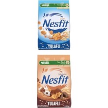 Defne Store Nesfit Sade Tam Tahıl ve Pirinç Gevreği; 420 G & Nestlé Nesfit Çikolatalı Tam Buğday ve Pirinç Gevreği, 400 G