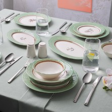 Bg Aryıldız Jardin Mint 30 Parça 6 Kişilik Yemek Takımı