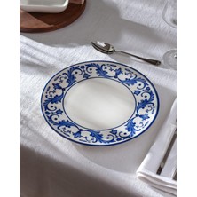 Bg Reve Bleu Nuit Servis Tabağı - 25 cm - Mavi/beyaz
